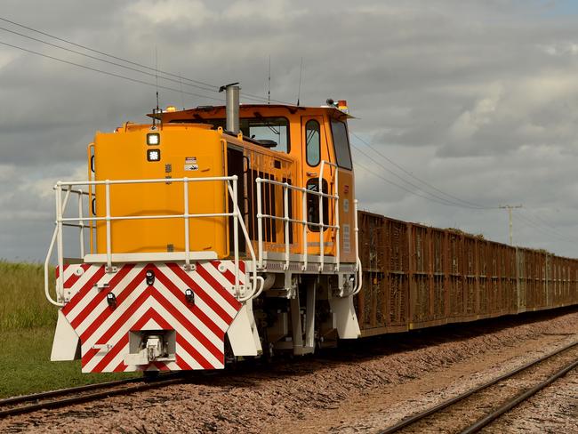 Generic cane cutting harvesting photo. Cane train on Barratta Road heading to Invicta Mill. Picture: Evan Morgan