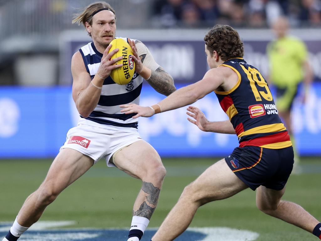 Tom Stewart has been back to his best since being released into midfield. Picture: Martin Keep/AFL Photos/via Getty Images