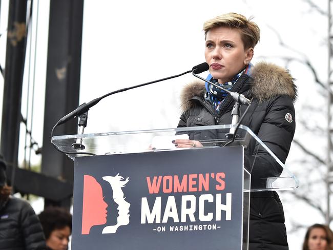 Johansson went without her wedding ring at last week’s Women’s Maech. Picture: Theo Wargo/Getty Images