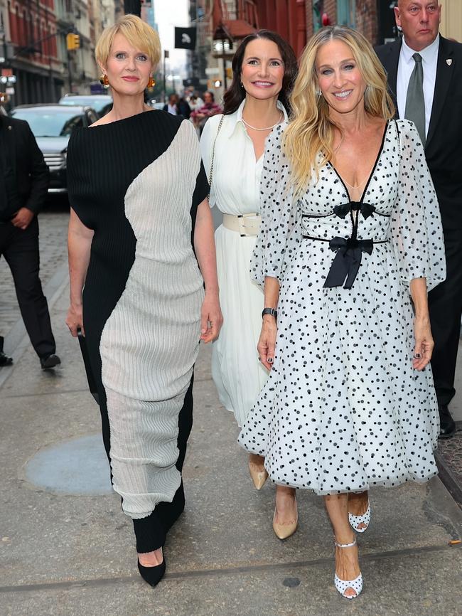 Cynthia Nixon, Kristin Davis and Sarah Jessica Parker. Picture: GC Images