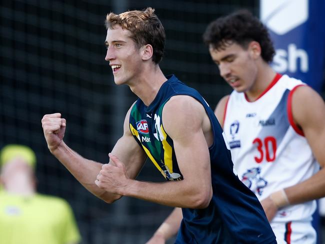 Jack Whitlock and his brother Matt are both rated top prospects. Picture: Michael Willson/AFL Photos via Getty Images