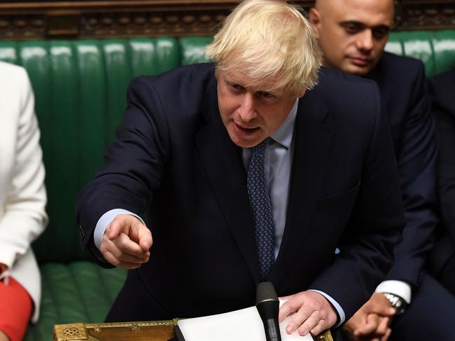 Mr Johnson said the country was being held captive by politicians who don’t want to leave the EU. Picture: Jessica Taylor