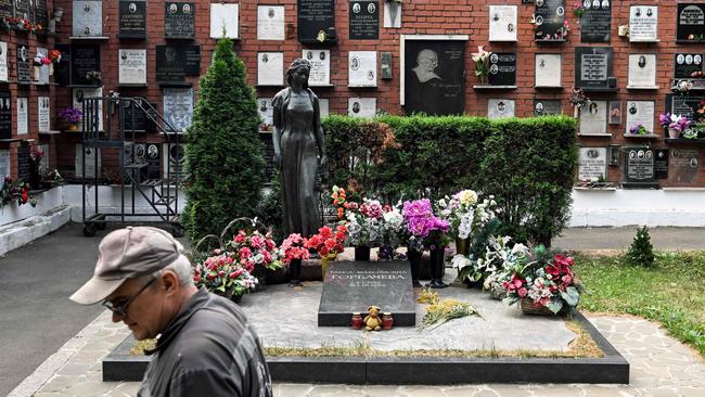 Mikhail Gorbachev will be buried next to his wife Raisa Gorbacheva at the Novodevichy cemetery in Moscow. Picture: AFP