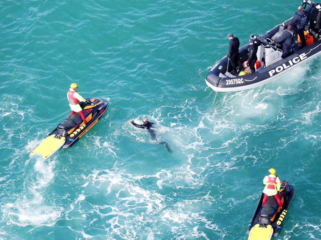 The search for the missing Yak-52 plane around South Stradbroke Island (Jumpinpin) where the pilot and passenger on board are still missing. Picture: NIGEL HALLETT