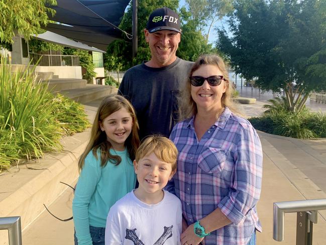 The Bolte family from Mackay spent the morning at Rockhampton's Riverside precinct