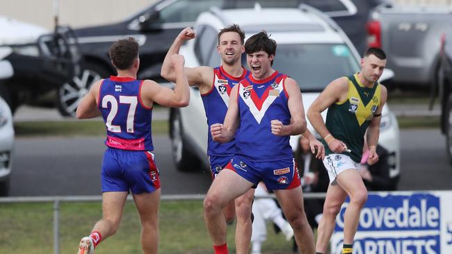 Matt Caldow kicked three for the Swans. Picture: Alan Barber