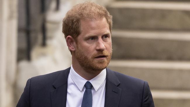 Prince Harry leaves the Royal Courts of Justice in London.