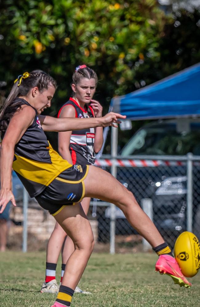 Bakers Creek Tigers Women's team was victorious in the AFL Mackay 2024 grand finals. Picture: Daniel McLean