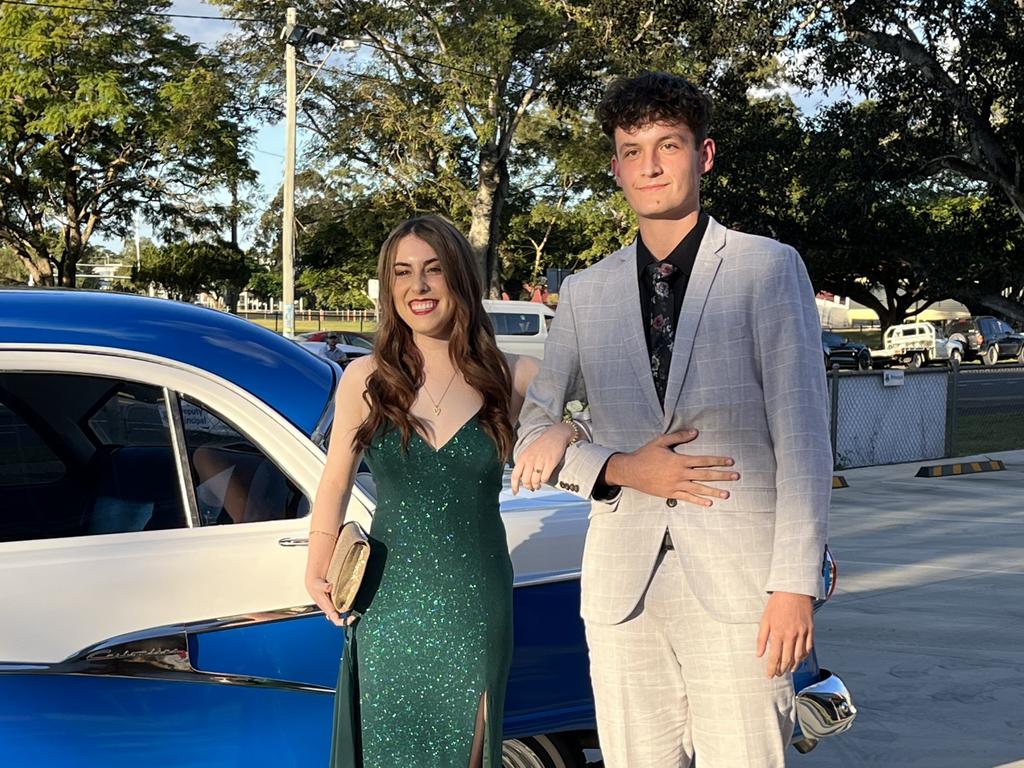 The students arrive at the Maryborough State High School formal.