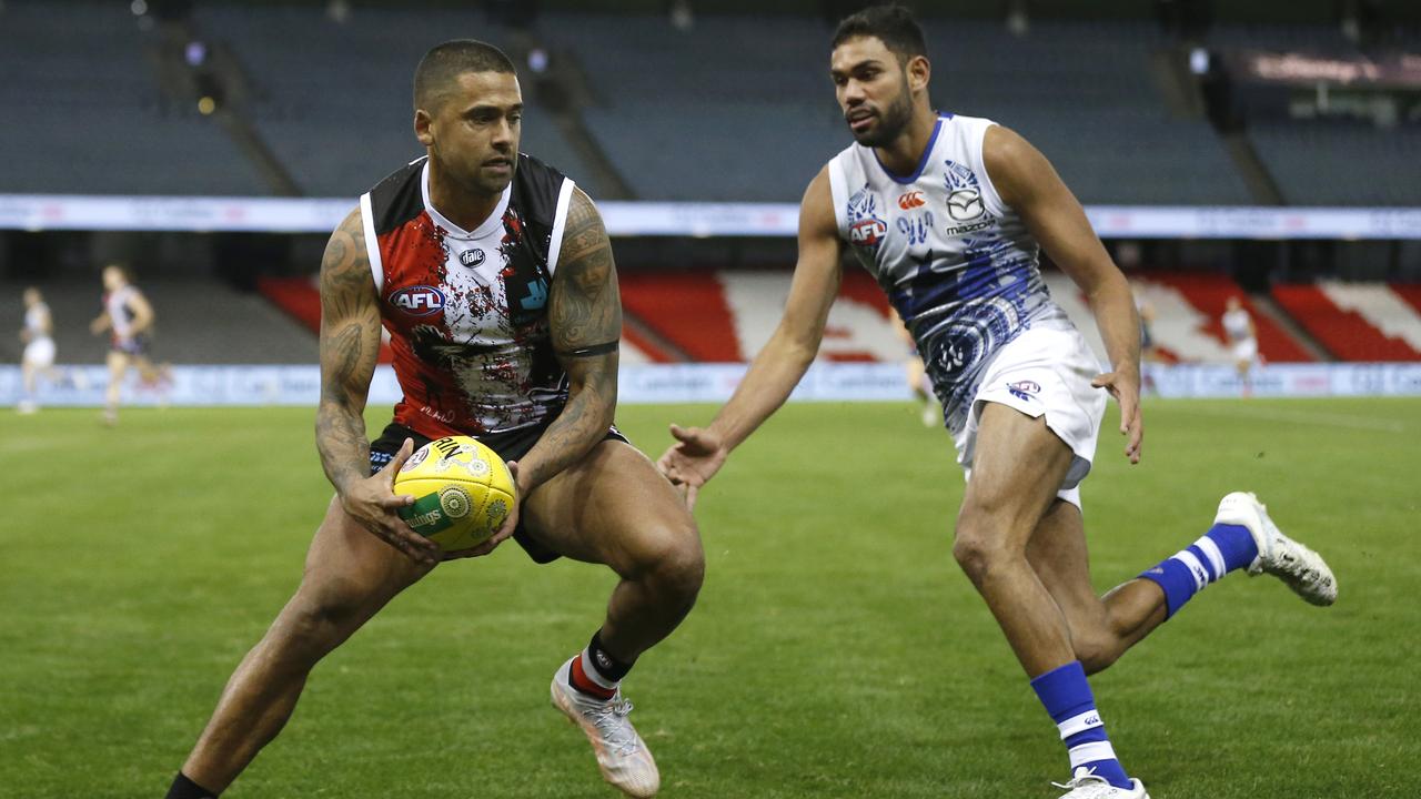 Bradley Hill had a tough day at the office against North Melbourne.