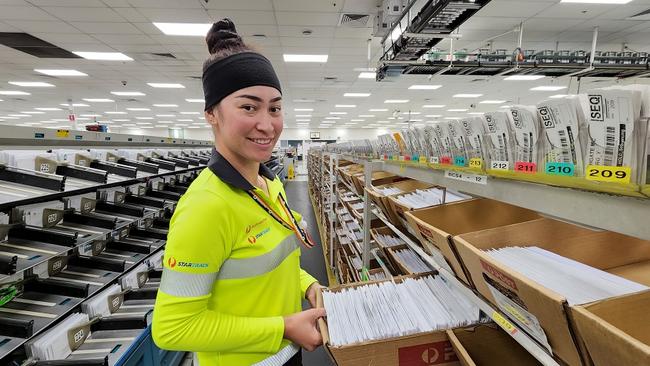 Elmay Viking, 27, of Brisbane, is a professional golfer who also works at Australia Post’s Northgate facility in an ongoing capacity, after having started as a Christmas casual in 2017. Picture: Supplied