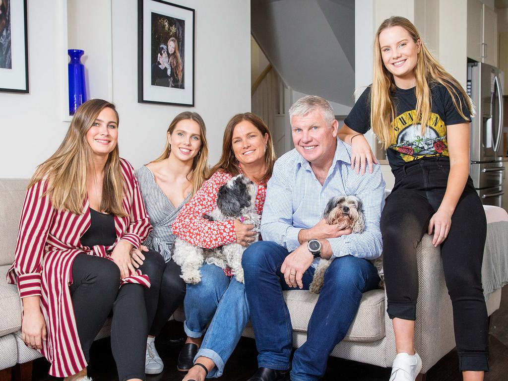 Danny with wife Anita and daughters L to R Chelsea, Danielle and Keeley. Picture: Mark Stewart