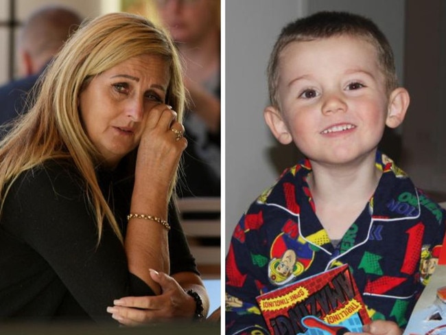 William Tyrrell's biological grandmother Natalie Collins, left, and William Tyrrell, right. Picture: Supplied