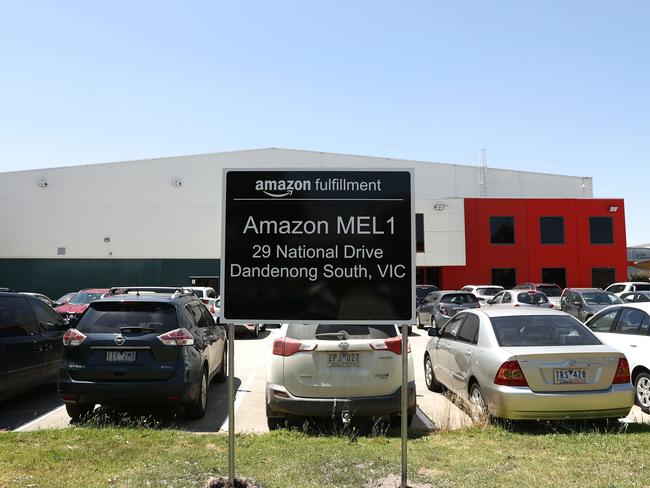 Amazon’s Fulfilment Centre in Melbourne. Picture: Getty