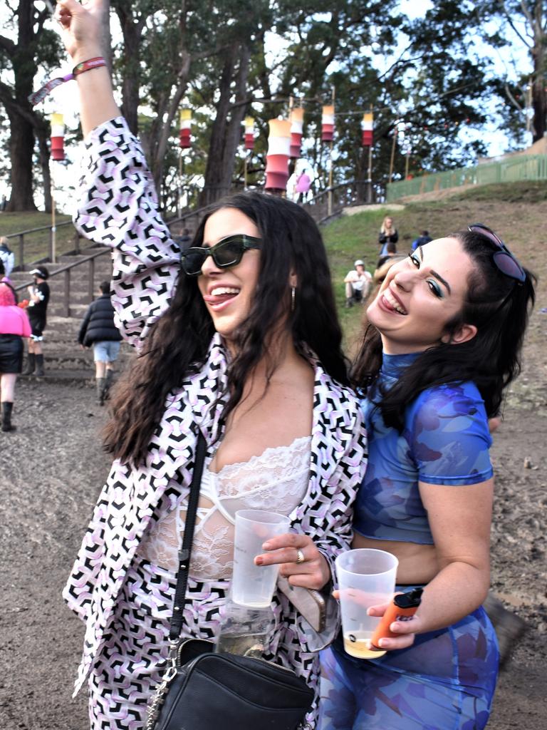 Rachel Hoare and Harriet Machin at Splendour in the Grass July 24,2022. Picture: Tessa Flemming