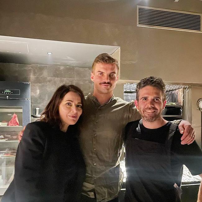 Anyday Group Chef Adam Wolfers with Nigella Lawson at Agnes Restaurant in Fortitude Valley on Wednesday night. Photo: Instagram.
