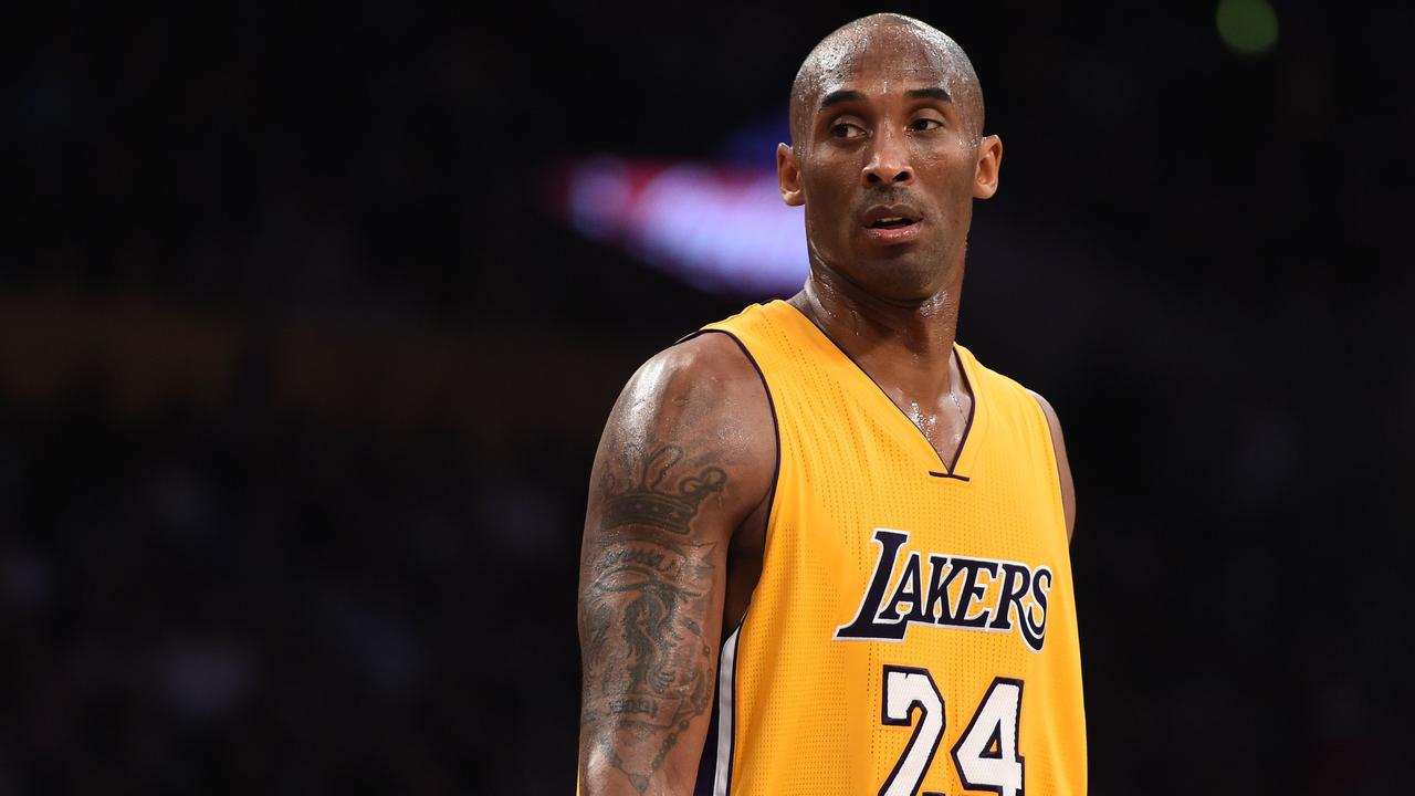 In this file photo taken on November 21, 2015, Kobe Bryant of the Los Angeles Lakers looks on during the Lakers NBA match up with the Toronto Raptors in Los Angeles, California. Photo: Robyn Beck.