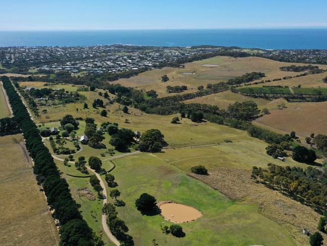 Spring Creek looking towards Duffields Road and Jan Juc. Torquay and Jan Juc is awash with purple signs as the deadline looms for submissions into the future of Spring Creek. Picture: Alan Barber