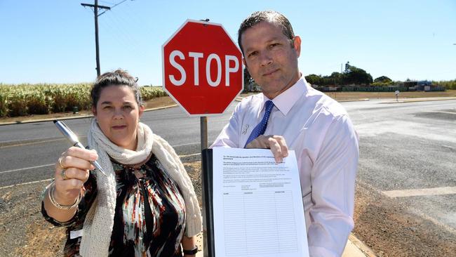 Carmen McEneany campaigned with then-LNP Bundaberg MP David Batt (pictured) for road safety upgrades to the Ashfield Rd-FE Walker St intersection.