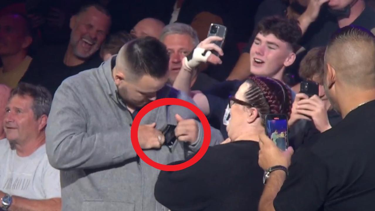 This proposal at Tim Tszyu's fight nearly went awfully wrong.
