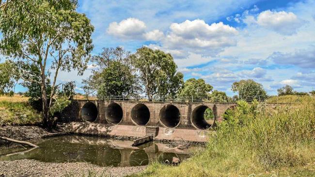 Jodie Locke shares a picture of the Condamine River at the Wallace St bridge. Picture: Jodie Locke