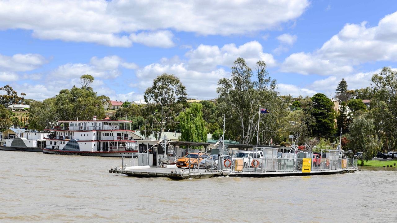 The ferry at Mannum on the River Murray. Picture: Brenton Edwards