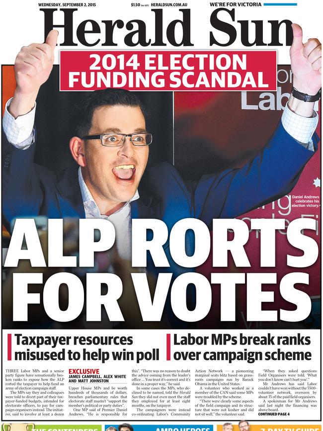 How the Herald Sun broke the ALP rorts for votes story.