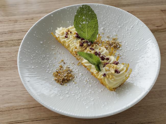 Rico’s signature catalana dessert. Picture: Mark Cranitch