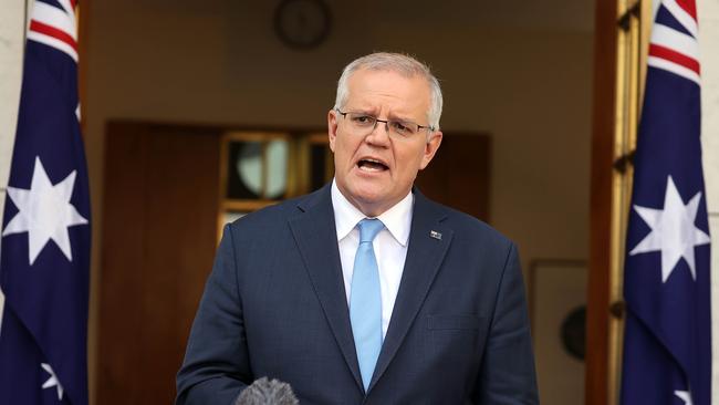 Scott Morrison’s election campaign song has been remixed. Picture: NCA NewsWire / Gary Ramage