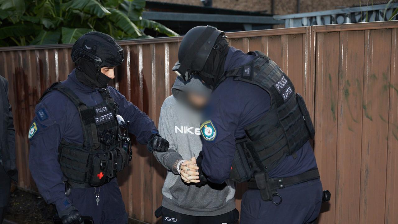 Police raided properties across Sydney’s southwestern suburbs. Picture : NSW Police