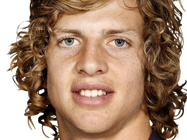 Nat Fyfe during the 2015 Fremantle Dockers team photo day at Fly By Night Club, Perth on January 20, 2015. (Photo: Michael Willson/AFL Media)