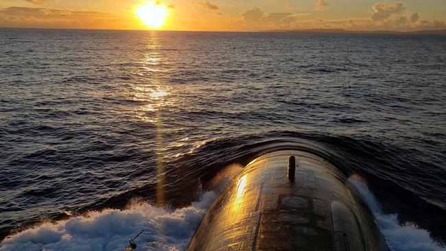 Nuclear-powered submarine USS Key West on deployment in the Western Pacific.