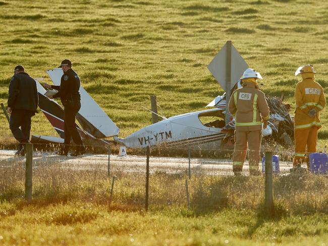 The crash killed three people, including pilot Grant Gilbert and a local high school student. Picture: Matt Loxton