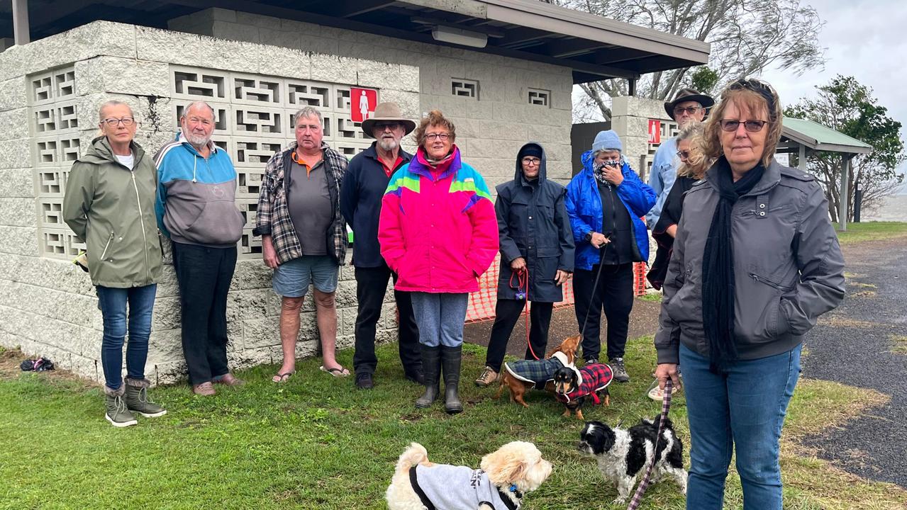 Ann-Maree Macdonald (right) has been fighting to keep the Boonooroo public toilet block open with fellow Boonooroo residents since November 2021.