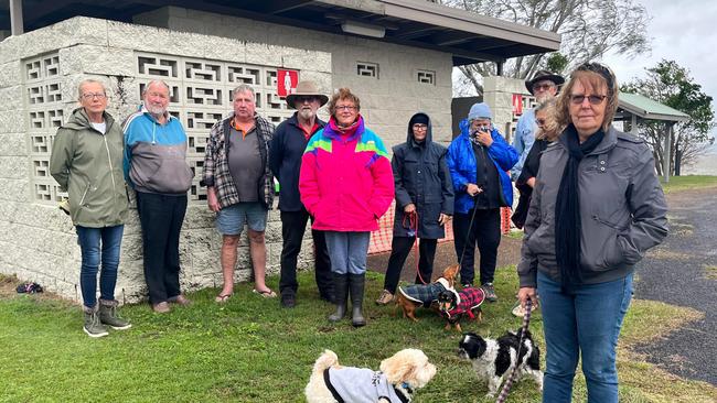 Ann-Maree Macdonald (right) has been fighting to keep the Boonooroo public toilet block open with fellow Boonooroo residents since November 2021.