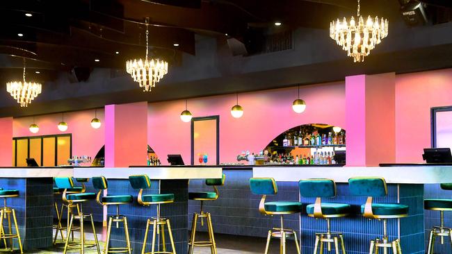 The chic new bar is housed in the former Melbas site on the Gold Coast’s party strip. Picture: John Gass.