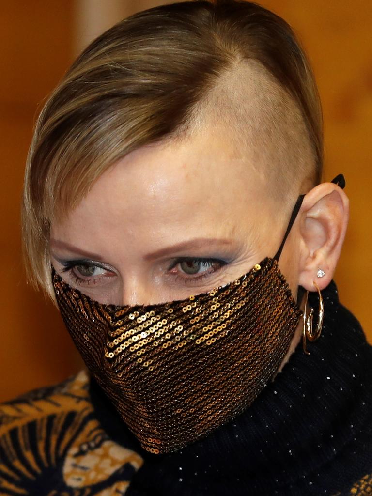 Charlene unveiled an edgy new look in December, shortly after reports her husband had fathered a third love child. Picture: AFP.