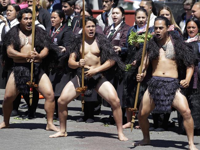 A powhiri, a Maori welcoming ceremony. Picture: AP