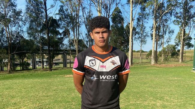 Paul Johnson bagged a double for the Macarthur Wests Tigers in the Andrew Johns Cup. Picture: Contributed