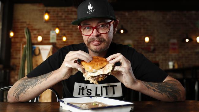 Cal Stubbs is judging the best burger in Australia for the Burger of Origin. Picture: Jonathan Ng.