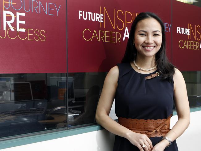 GROUP READ: 5000 JOBS. Fiona Phuong Dang has owned and managed manufacturing businesses and restaurants in Vietnam. She's currently being trained in Australia workplace culture and English to help her employment prospects in Melbourne. She says many of her friends have been trying for 2 or three years without luck. Picture: Richard Serong