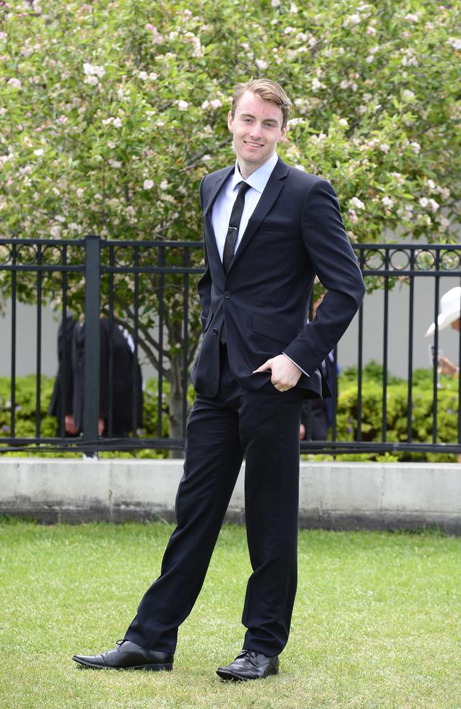 Nathan Deboer at Flemington Racecourse on Derby Day 2014. Picture: Stephen Harman