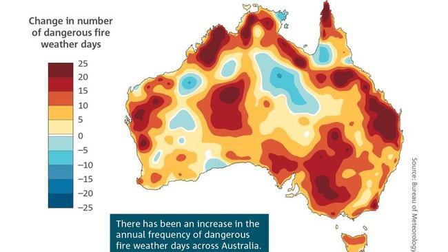 Already, there has been an increase in extreme weather across Australia. Picture: BOM.