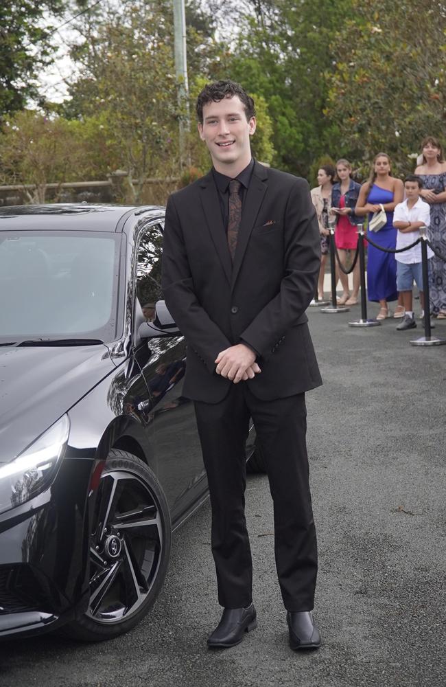 Students arriving in style for the 2024 Glasshouse Christian College formal at Flaxton Gardens.