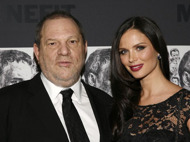 Harvey Weinstein and his wife, fashion designer Georgina Chapman. Picture: AP