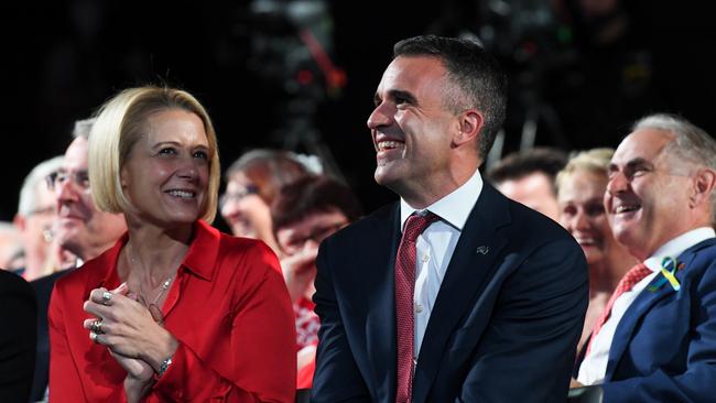 South Australian Premier Peter Malinauskas, centre, used ambulances as a blunt political instrument in the recent state election.