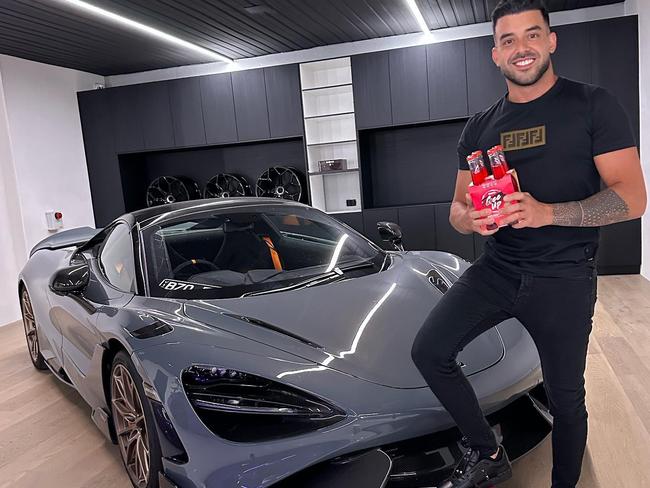 Adrian Portelli and Troy Candy have similar passions - fast cars and luxe living. Picture: Instagram