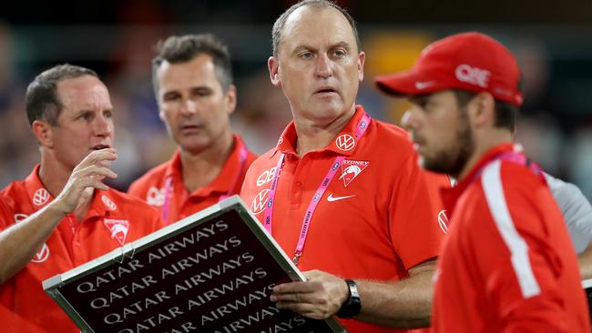 Swans coach John Longmire has urged the AFL to reinvest in the game as it emerges from COVID. Picture: Getty Images