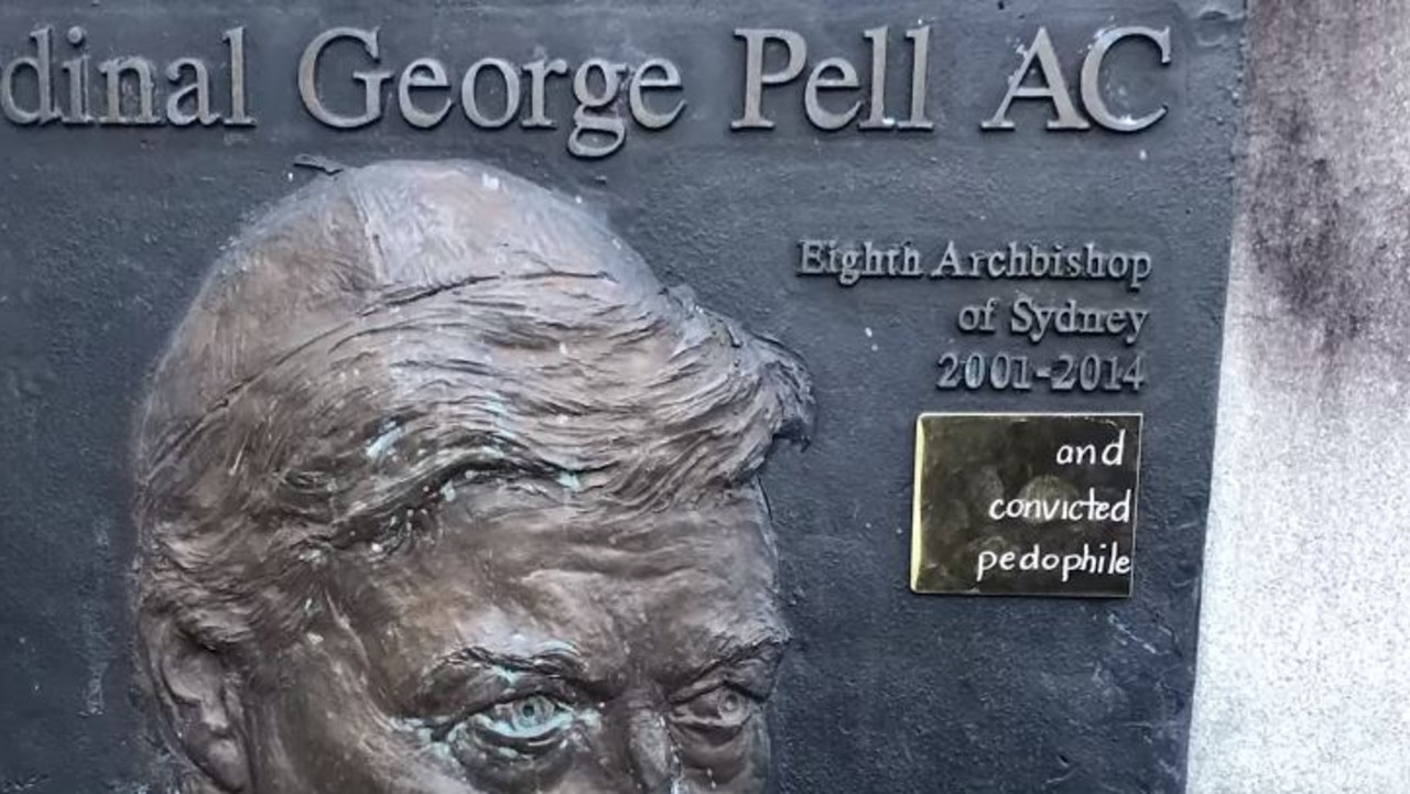 The Chaser comedians added something to George Pell's plaque.