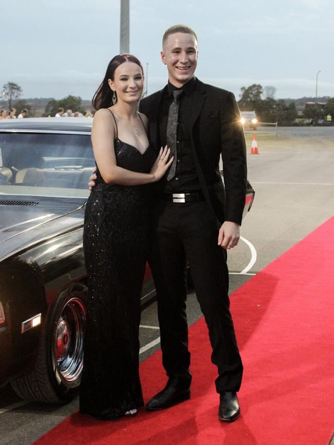 Alysha Simpson and her brother Ethan Simpson at the 2023 Kepnock State High School formal.